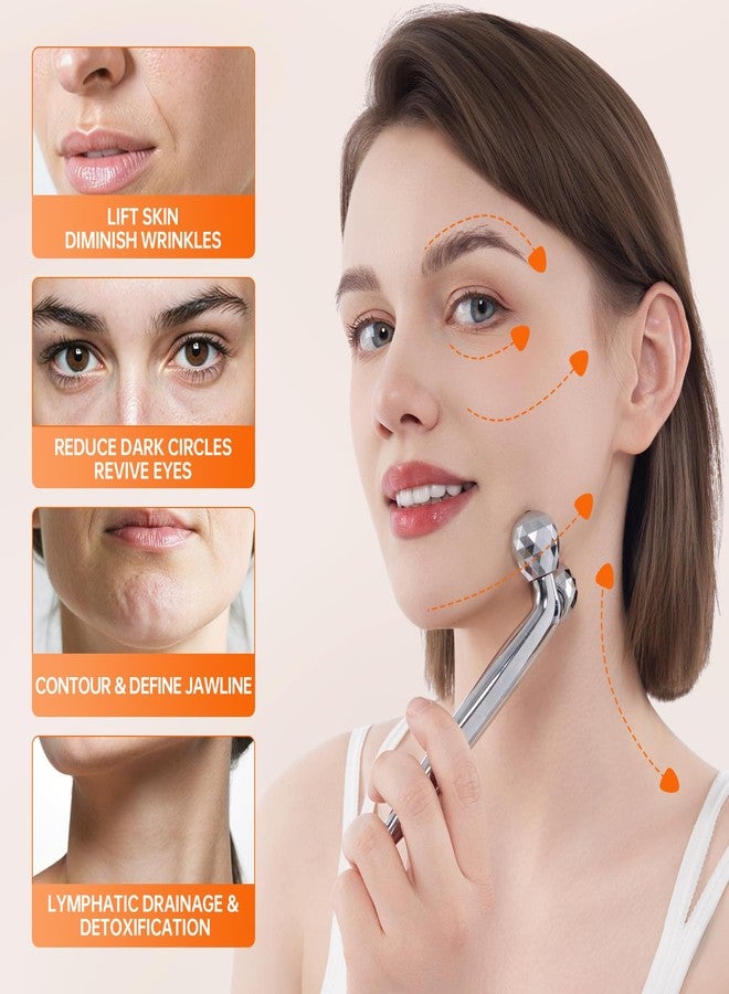 InfiniteRelax 3D Gua Sha Facial Tools Metal Face Roller Stainless Steel Gua Sha Set Cooling Massage Tools for Reduce Puffiness, Firm Skin, Anti-Aging Care - Daily Facial Sculpting Gift for Women - Image 4